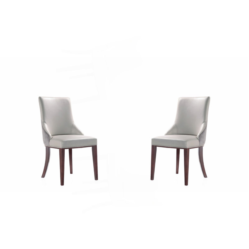 Ensemble de 2 chaises de salle à manger, Gris clair