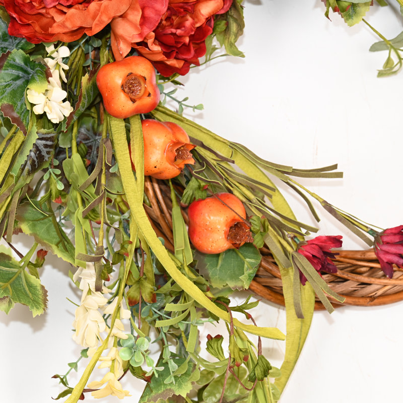 Glenisha 26" Hand-Crafted Artificial Floral Wreath