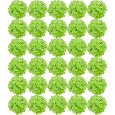 30 Pcs Green Silk Hydrangea Heads