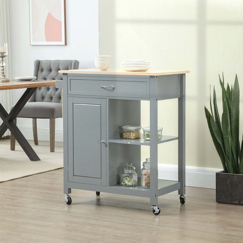 Îlot de cuisine mobile polyvalent avec des fonctionnalités avancées pour des solutions de cuisson et de rangement idéales