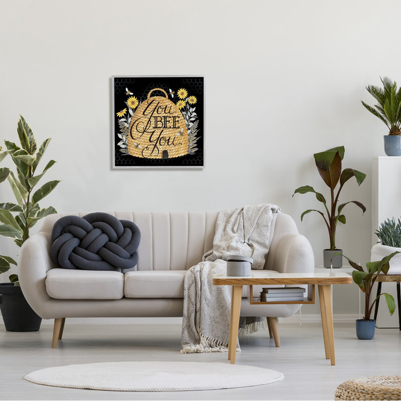 «You Bee You», impression de motif rétro Whicker Beehive - impression, Estampe numérique Farmhouse