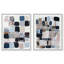 «Palette of Cubes Duo», reproduction d'art sur toile encadrée par Art Remedy, cadre blanc, 24 x 30-225702109-225703726