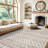 Small Rug Washable - Moroccan Kitchen Area Rugs Low Pile Indoor Mat Non Slip with Rubber Backing Soft Area Rug Pet Friendly for for Entryway Front Door Bedroom Geo Beige-1083625551