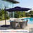 120'' Square Cantilever Umbrella with Rotation and Cover-649673520