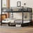 Metal king Bunk Bed for Teens and Adults,Space-Saving/Noise Reduced/No Box Spring Needed, Black