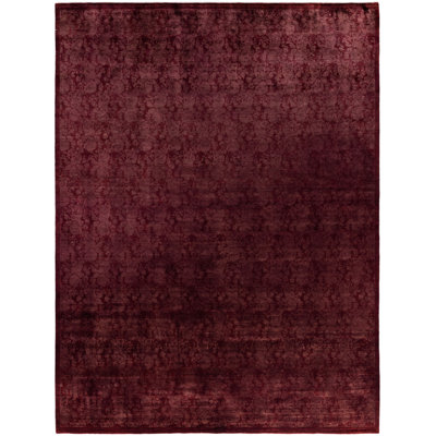 Rachal One-of-a-Kind Hand-Knotted Area Rug - Red, 9' 1" x 11' 9"