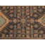Tapis semi-antique brun foncé Tribal