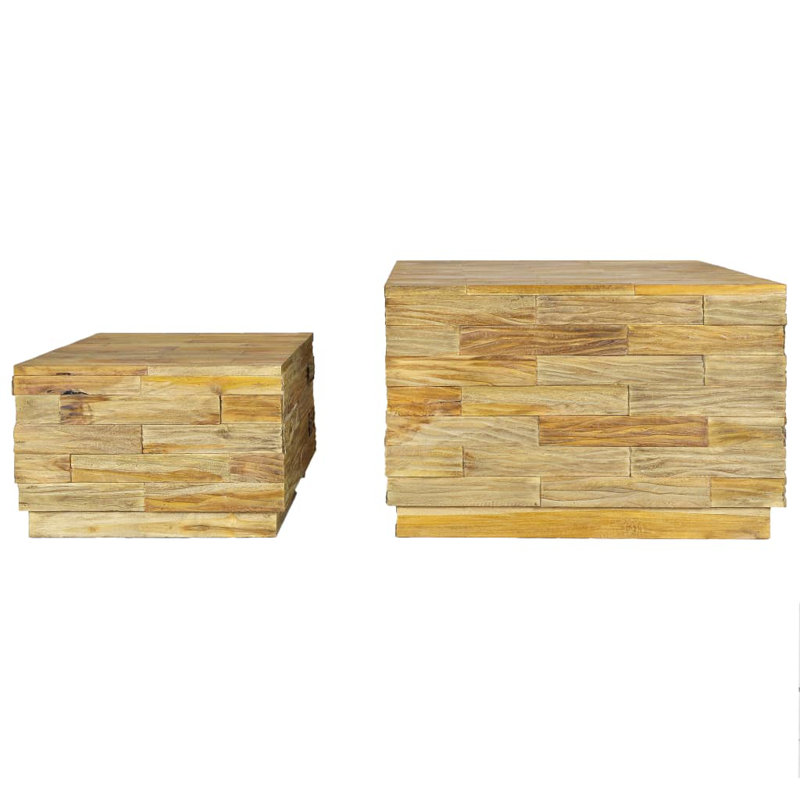 Tamia Solid Wood Block Coffee Table
