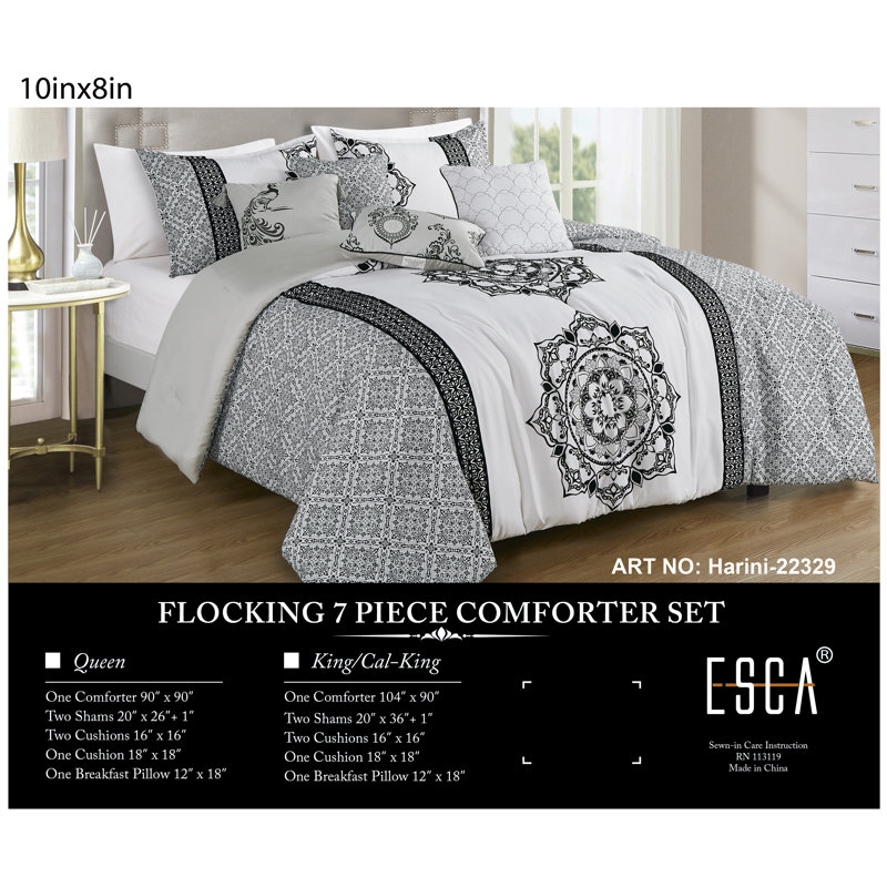 Bohemian Damask Comforter, Queen Comforter + 6 Additional Pieces