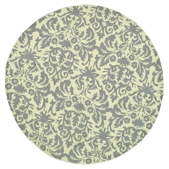 Brayton Hand Hooked Wool Pile Damask Rug