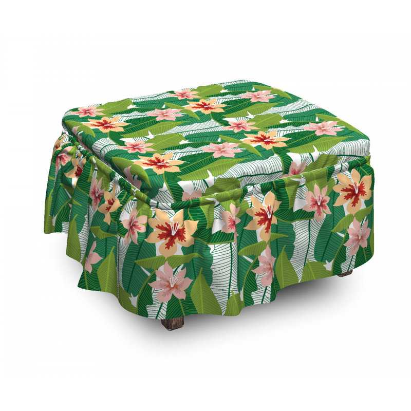 Housse pour repose-pieds botanic hawaii