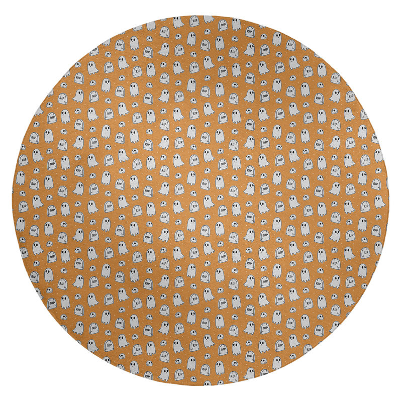 Tapis de zone orange classic ghosts, Rond 5 pi