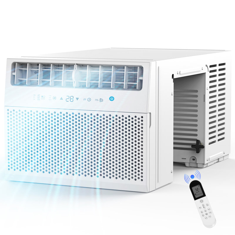R.w.flame 12,000 Btu U-shape Window Air Conditioner - 6 Functions With Remote, Ultra-quiet Cooling For Bedrooms/home Offices/dorms