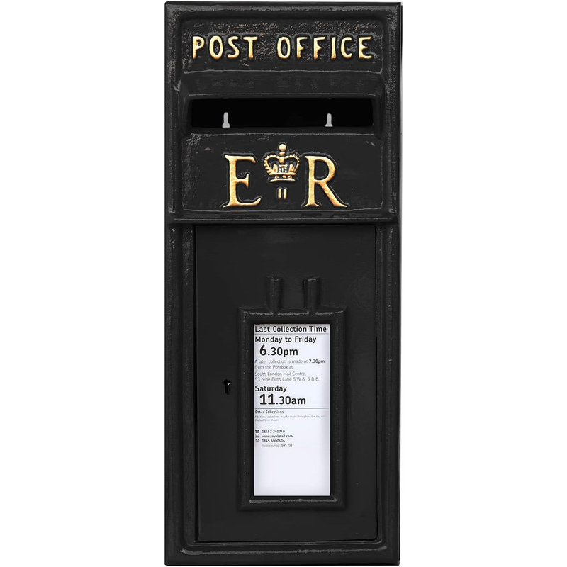 Middletown Cast Iron Wall Mounted Post Box, Grey