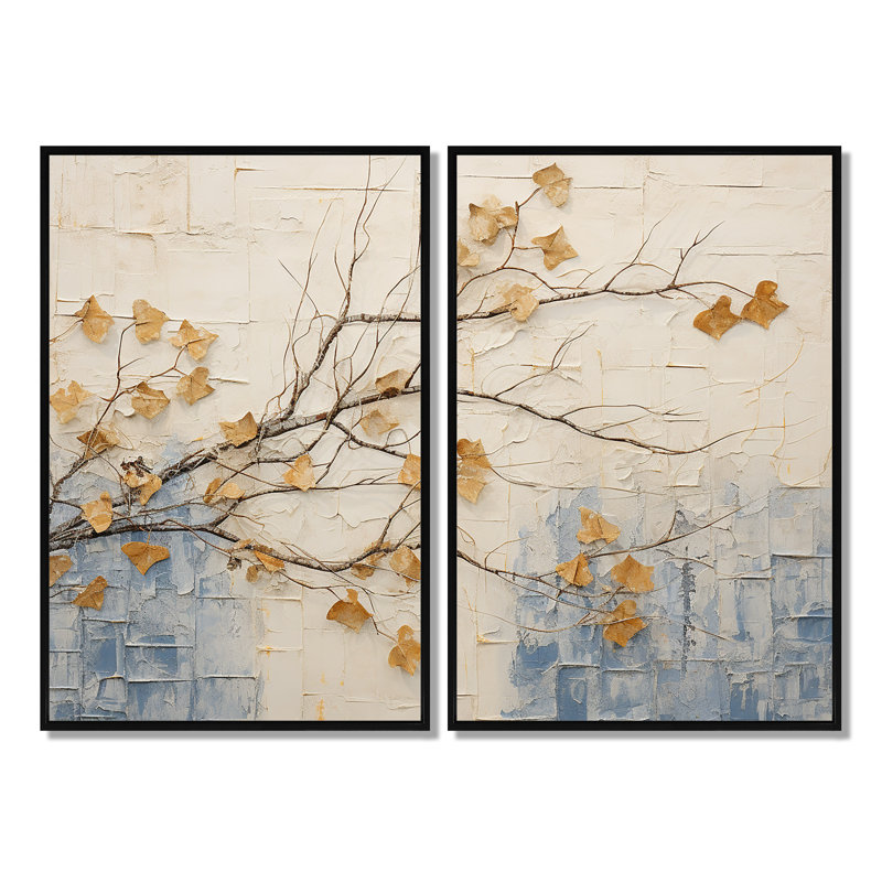 Art mural Minimalisme Vineyard Dreamscape I - Beige, Noir, H 36 po x l 48 po, Impression encadrée flottante