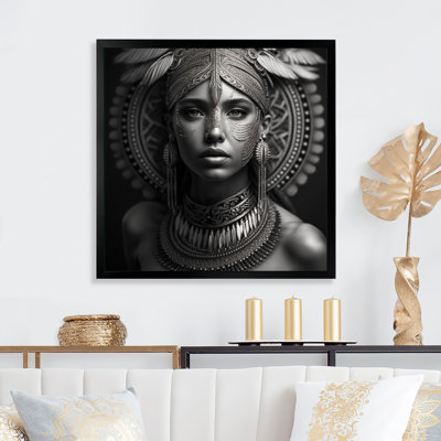 «Black and White Bohemian Woman III», reproduction sur toile