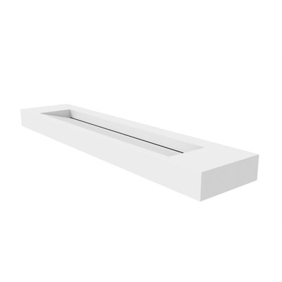 Lavabo de salle de bain mural rectangulaire à surface solide 84 po Pyramid