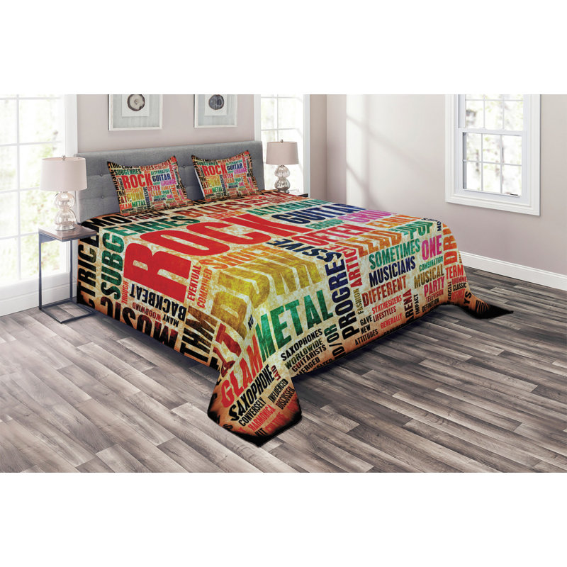 Music Farmhouse / Country Polyester Coverlet