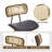 Color Swivel Upholstered Faux Leather Counter Stool with Solid Wood Frame-829197353