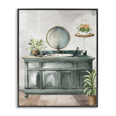 «Bath Greens Botanical Vanity», estampe numérique, conception de Kim Allen
