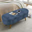 Repose-pieds moderne, banc de rangement ovale, banc pour chambre à coucher-604363191