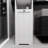 White Single Compartment Single Door Tilted Laundry Sorting Cabinet