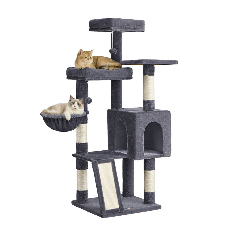 138cm H Cat Tree, Dark Grey
