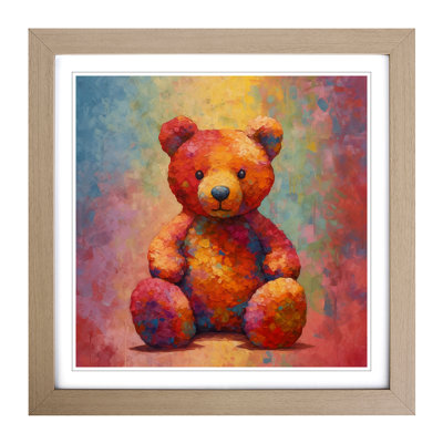 Teddy Bear Colour Field - Framed Print