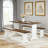 Farmhouse Kitchen Dining Table Set with 2 Benches