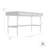 Jayvion Solid Wood Top Metal Base Standing Desk