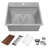 Ruvati 25 x 22 x 12 inch Deep Laundry Workstation Sink with Washboard Topmount Stainless Steel