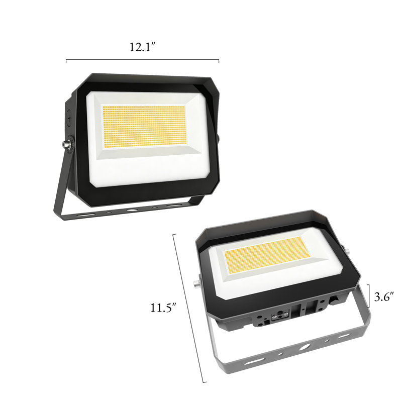 1 projecteur DEL bronze à intensité variable 1 lumière 100 W/120 W/150 W avec fixation à étrier (1 unité)