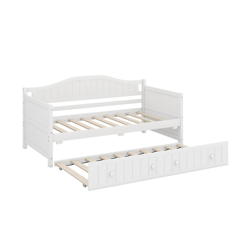 Lit de jour simple en bois avec lit gigogne