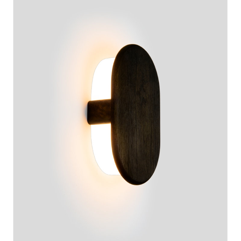 Tempus LED Flush Mount Sconce, 3000, Dark Walnut