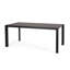 Table de salle à manger d'extérieur rectangulaire moderne noire en aluminium, avec structure légère antirouille, fabrication durable, pour la salle à manger-976366669