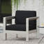 Élégante chaise de patio Mp1 - aluminium, coussin épais de 6,00 po pour une détente en extérieur 26,95 po