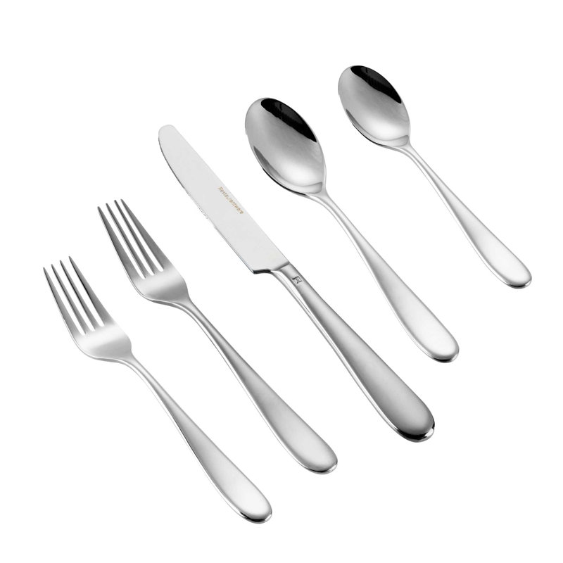 Ensemble de couverts 10 pièces en acier inoxydable 18/10, service pour 2, ensemble de couverts durable, lavable à la vaisselle, pour la maison ou le restaurant