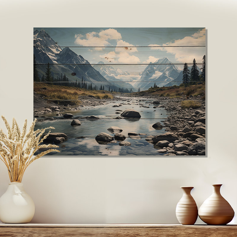 Canada Rocky Mountain Majesty II sur bois, H 24 po x l 32 po x P 0,78 po