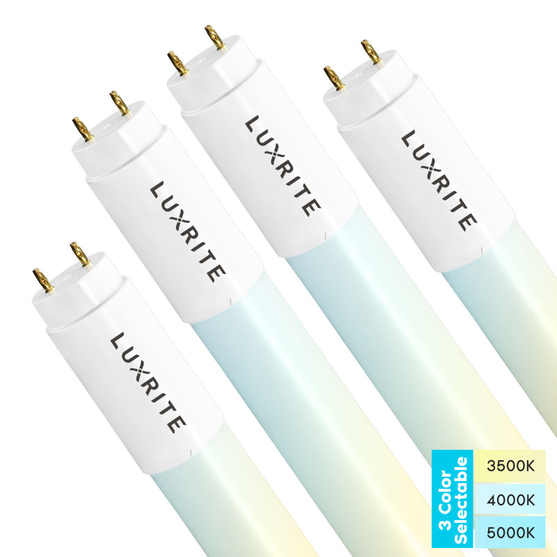 12 watts (équivalent à 25 watts), tube lumineux à DEL T8, télévision en circuit fermé à sélection de couleur, type A + B, base G13 / à deux broches