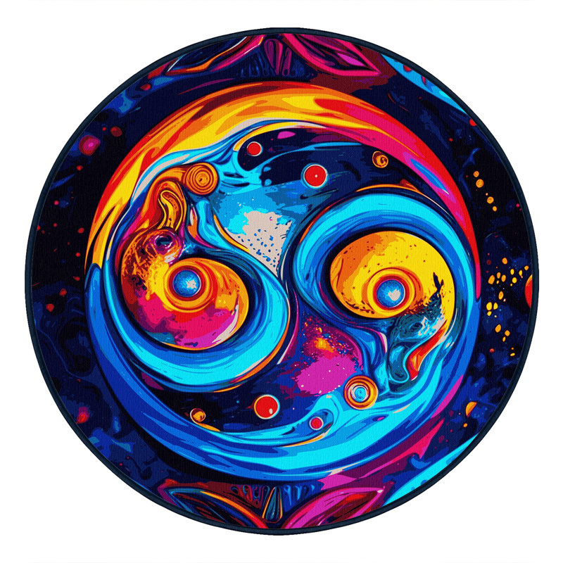 Chromatic Mirage Rug, Round 5'