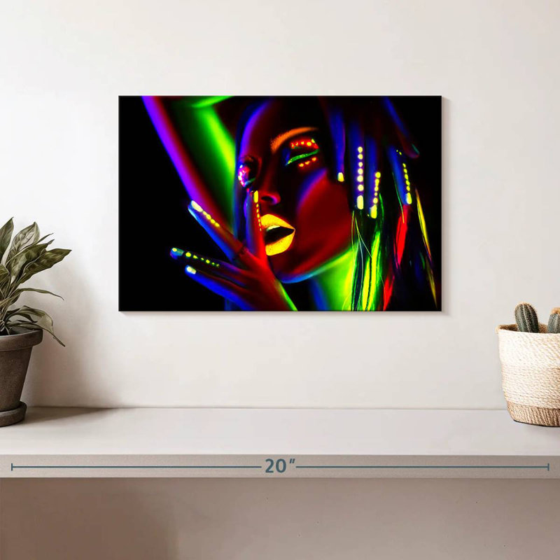 Shuttleworth Neon Makeup, 8" H x 12" W