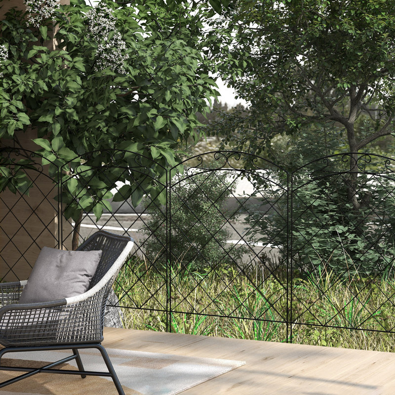 Arden 110.00cm H x 348.00cm W Metal Fence Panels Included
