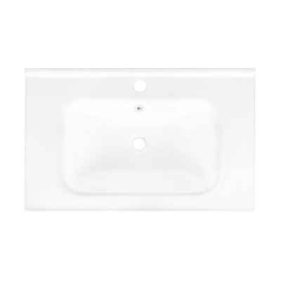 27.8" White Ceramic Basin, Only Ceramic Sink, Without Cabinet