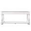 Console en bois de 160 cm de long avec 3 tiroirs et 1 tablette du bas pour l'entrée ou le couloir. Montage facile. Table d'appoint extra-épaisse (blanc antique).-901178289