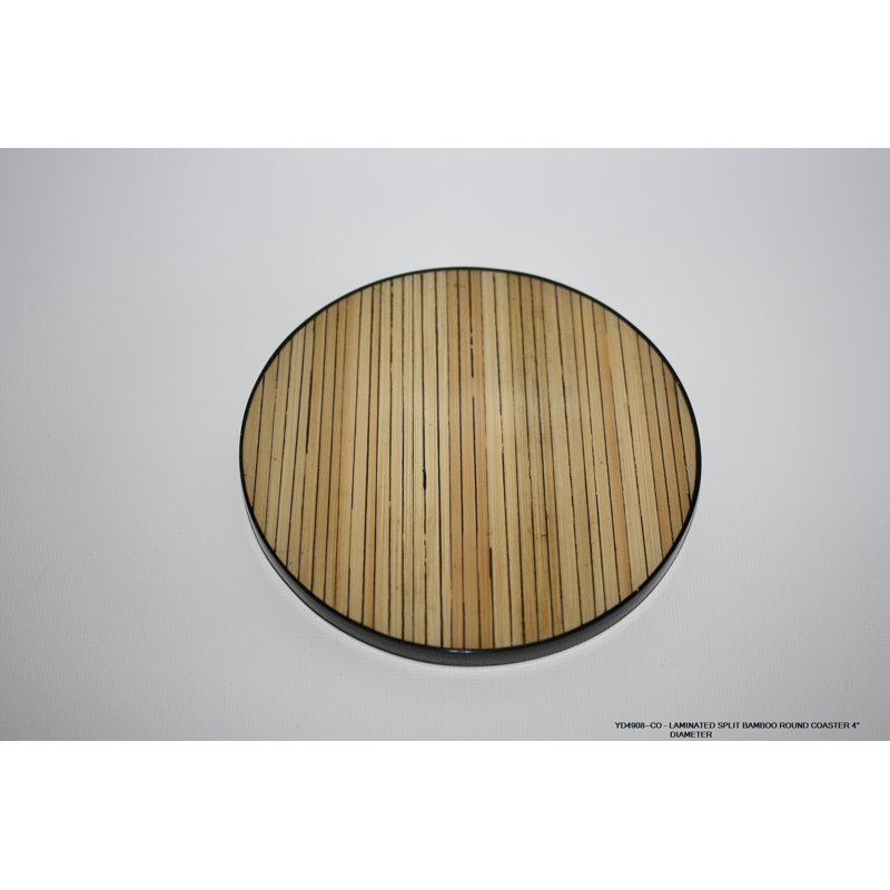 Bamboo Round 6 Piece Coaster Set