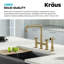 Ensemble de robinet de cuisine et de filtre à eau industriel KRAUS Urbix Bridge-50465766