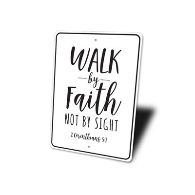 Panneaux religieux en aluminium Walk By Faith