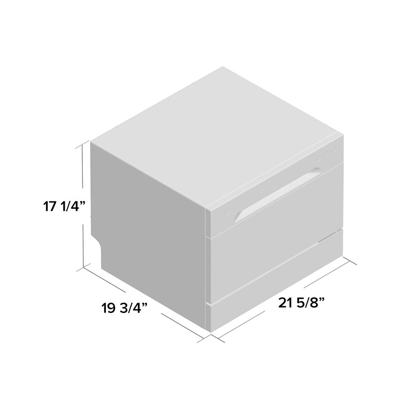 White Stainless Steel Energy Star Countertop Dishwasher
