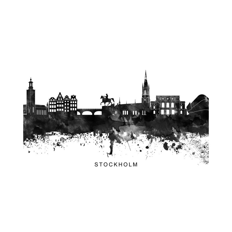 Stockholm Skyline by WallDecorAddict - Wrapped Canvas Print, 66.04 cm H x 45.72 cm W x 3.175 cm D