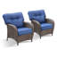 Chaises longues en osier toutes saisons avec coussins en T (ensemble de 2) Agnes-449944769